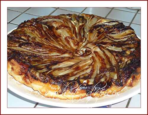 Tarte tatin aux endives et crottins de Chavignol