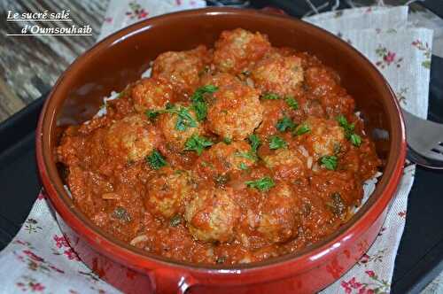 Boulette d'agneau sauce tomate