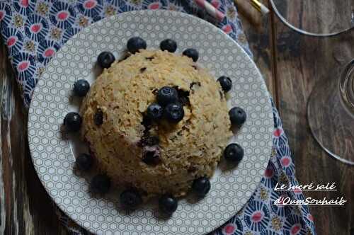 Bowl cake lait d'amande et myrtille (sans lait)