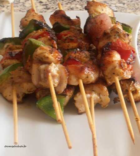 Brochette poulet tandoori poivron