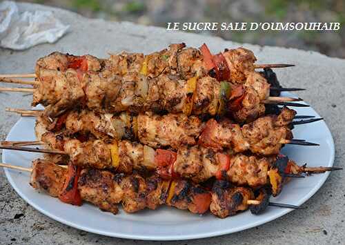 Brochettes de poulet à l'indienne