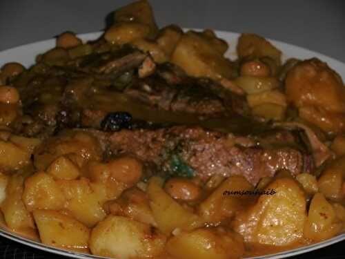 Collier de veau pommes de terre champignons façon ragout