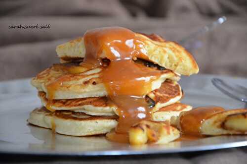 Crêpes aux pommes et caramel beurre salé