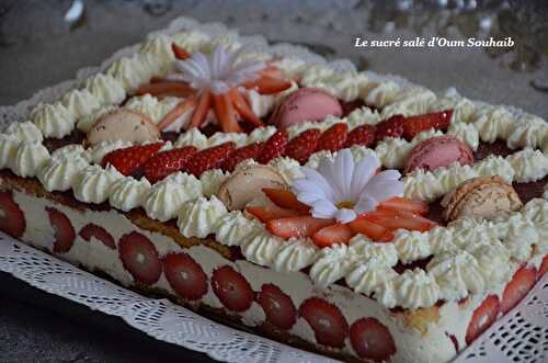 Fraisier framboisier à la crème au beurre