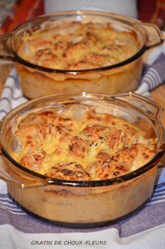 Gratin de choux-fleurs en cocotte