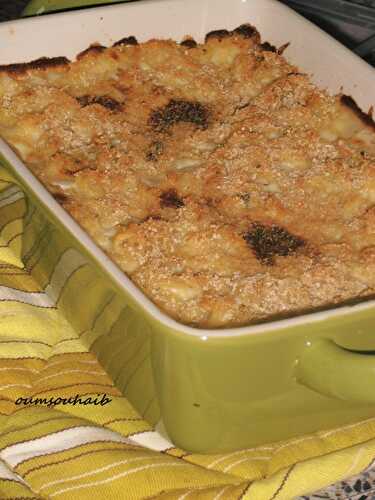 Gratin de pâte à la crème de bleu!