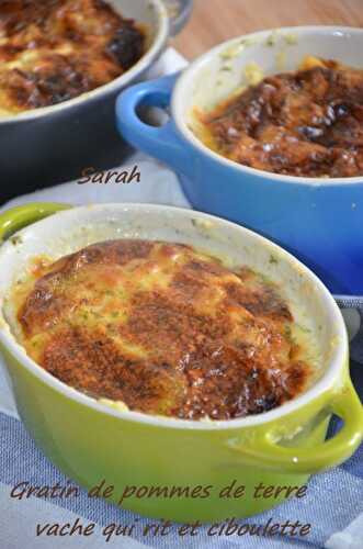 Gratin de pommes de terre et vache qui rit en mini cocotte