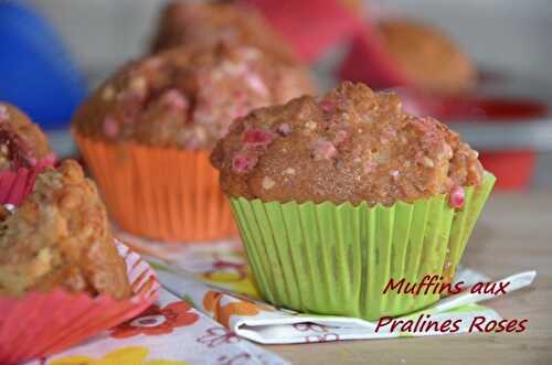 Muffins moelleux aux pralines roses