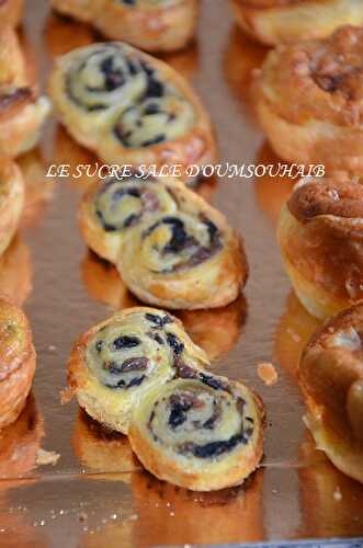 Palmier feuilleté aux olives