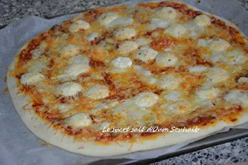 Pizza au fromage ail et fines herbes