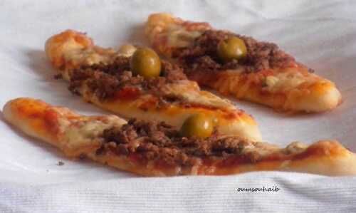 Pizzas façon barquettes viande hachée et gouda