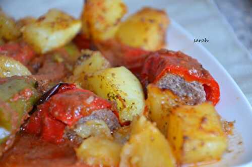 Poivrons corne de boeuf farcis au blé concassé