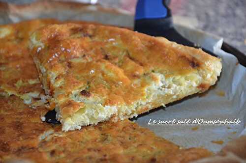 Recette tarte courgette boursin et pommes de terre