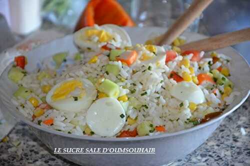 Salade de riz thon surimi oeuf