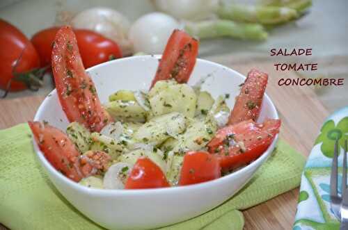 Salade tomate concombre et oignon - Le Sucré Salé d'Oum Souhaib
