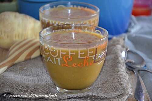 Soupe de panais poireaux et carottes