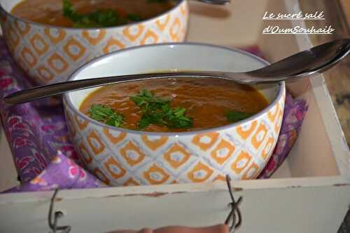 Soupe de patate douce lait de coco curry et gingembre