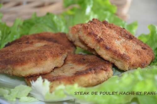 Steak haché de poulet pané