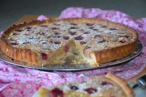 Tarte aux framboises crème amande et noisettes