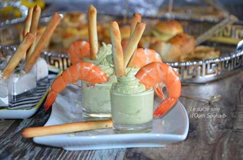 Verrines avocat mascarpone crevettes