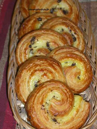 Viennoiseries roulées aux pépites de chocolat