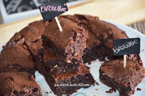 Vrai brownie au chocolat et noix