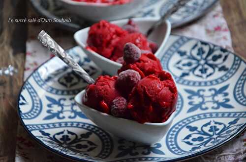 Sorbet framboise au monsieur cuisine