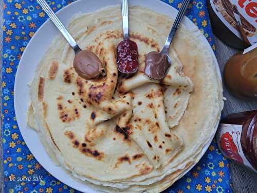 Pâte à crêpes à l’eau et au lait