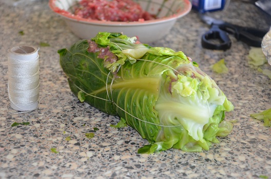 Chou farci à la viande hachée