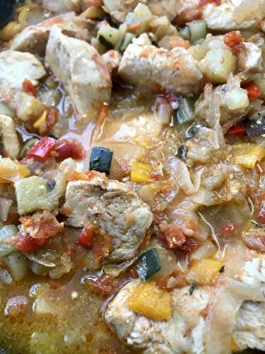 Poulet à la ratatouille "minute"