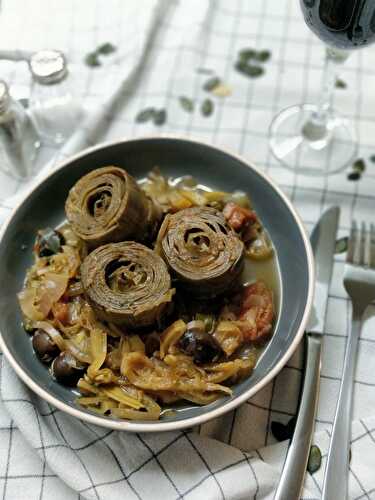 Ragout d'artichauts poivrade au citron confit