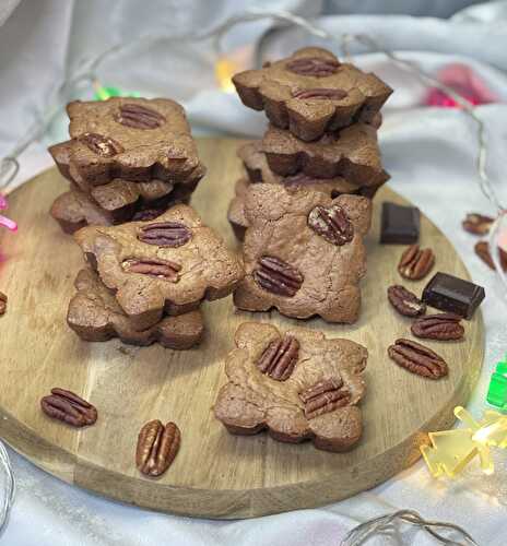 Brownie chocolat, praliné et noix de pécan