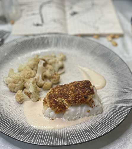 Poisson en croûte de cacahuètes et sauce cacahuètes