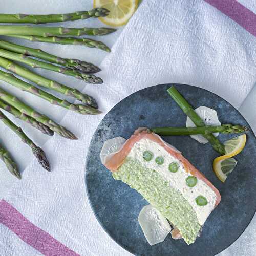 La terrine d’asperges à la ricotta et au saumon