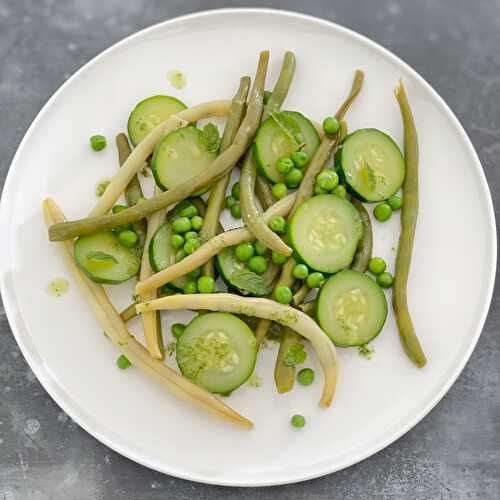 La salade "verte" sauce menthe basilic