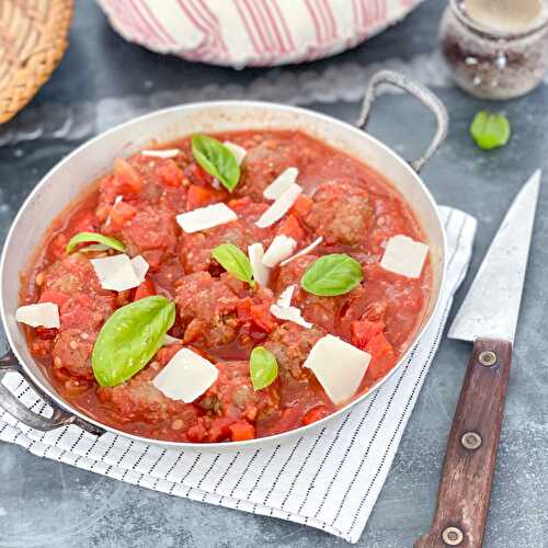 Les boulettes de viande et lentilles à l’italienne