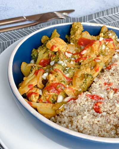 Le poulet aux brocolis sauce cacahuète