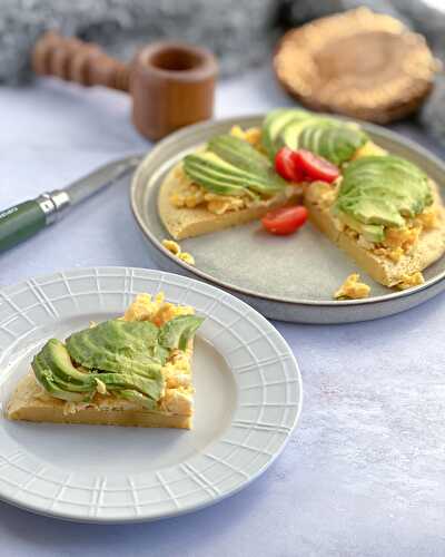 Les avocado socca toasts facile et ig bas