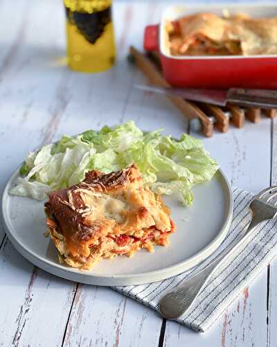 Les lasagnes végétariennes poivron soja béchamel ig bas