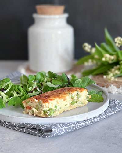 La quiche sans pâte petits pois feta