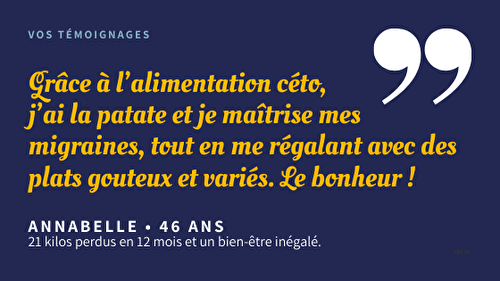 Plus de 20kg perdu en un an et plus de migraines !