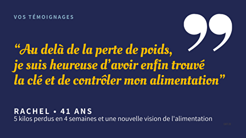 Témoignage : Rachel parle de sa perte de poids en lowcarb