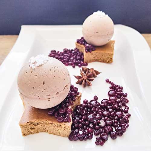 Foie gras de volaille et son caviar d'échalote aux fruits rouges