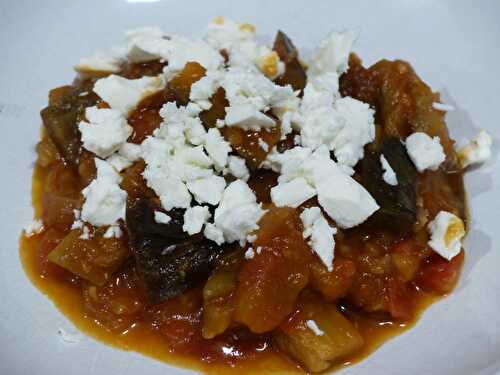 Aubergine, feta et tomate à la grec