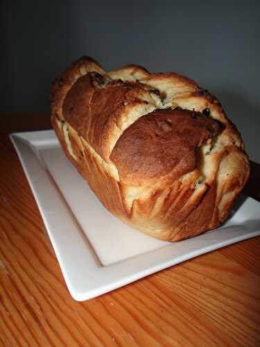 Brioche tressée aux pépites de chocolat