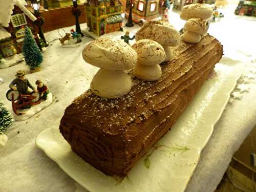 Bûche au chocolat simple et classique