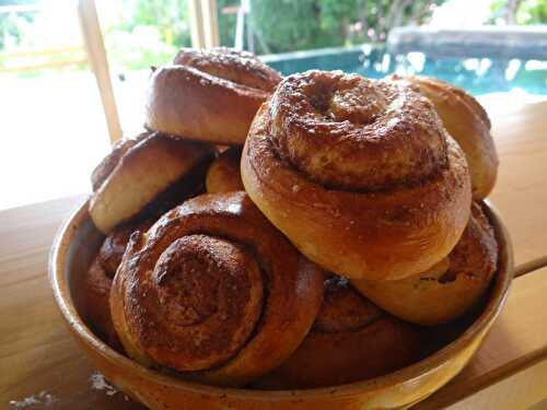 Kanelbullar ou cinnamon roll, brioche suédoise à la cannelle