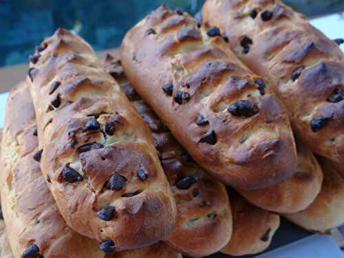 Pain viennois aux pépites de chocolat