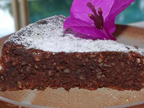 Torta caprese ou gâteau au chocolat et aux amandes de l’île de Capri (sans gluten)
