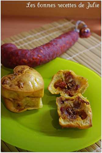 Cakes aux figues et au chorizo - Les bonnes recettes de Julie